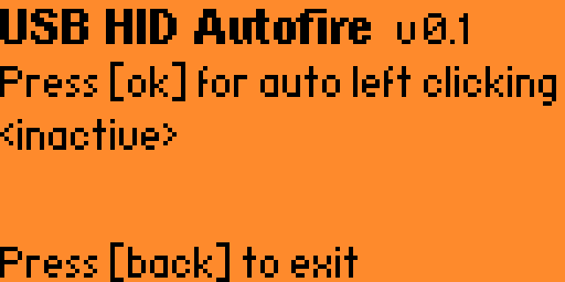 Flipper Zero application to send left-clicks as a USB HID device /posts/usb_hid_autofire/screenshot.png